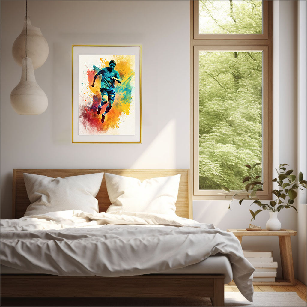 スポーツのアクションショットのアートポスター寝室配置イメージ