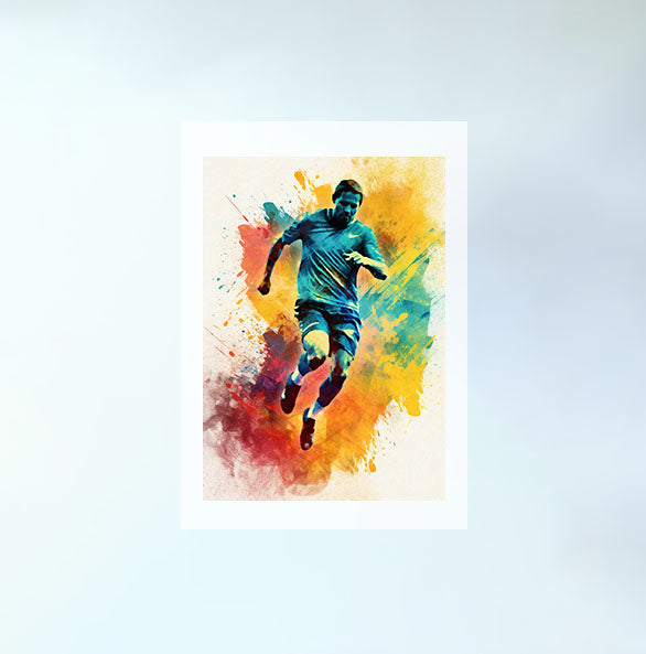 スポーツのアクションショットのアートポスター原画のみ設置イメージ