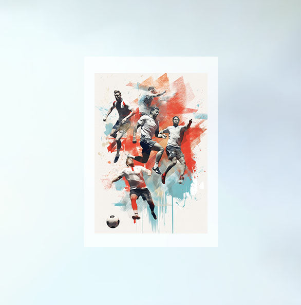 スポーツのアクションショットのアートポスター原画のみ設置イメージ