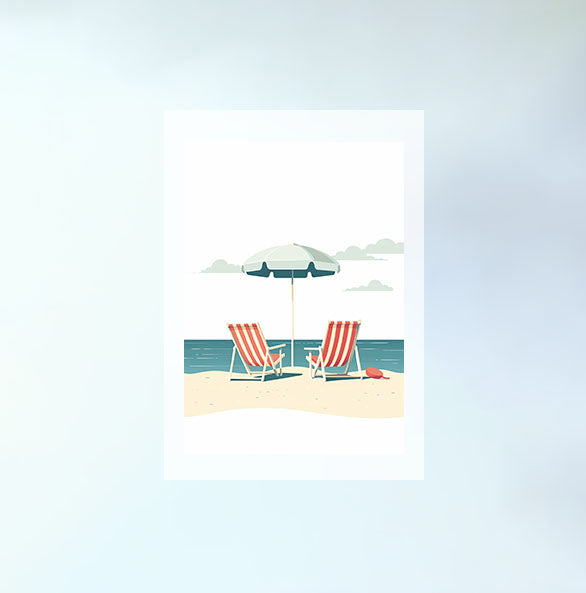 夏の海のアートポスター原画のみ設置イメージ