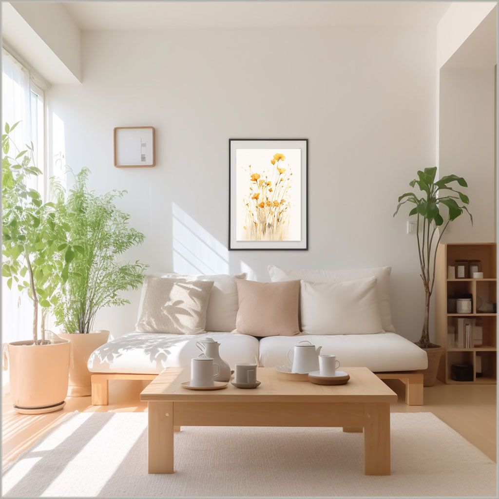 サンライトメドウズのアートポスターリビング配置イメージ