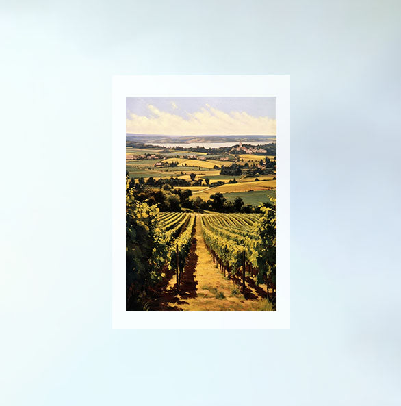 ボルドーのワイン畑のアートポスター原画のみ設置イメージ