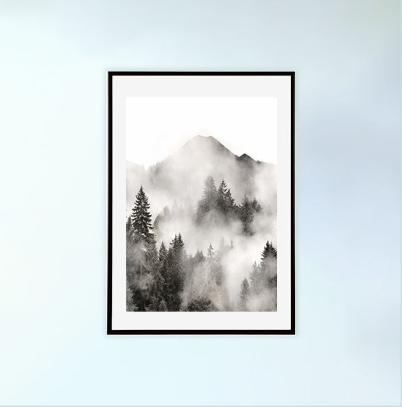 ウィスパーリングベールのアートポスター黒フレームあり