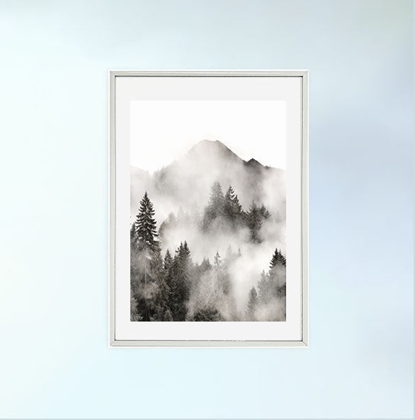 ウィスパーリングベールのアートポスター銀フレームあり