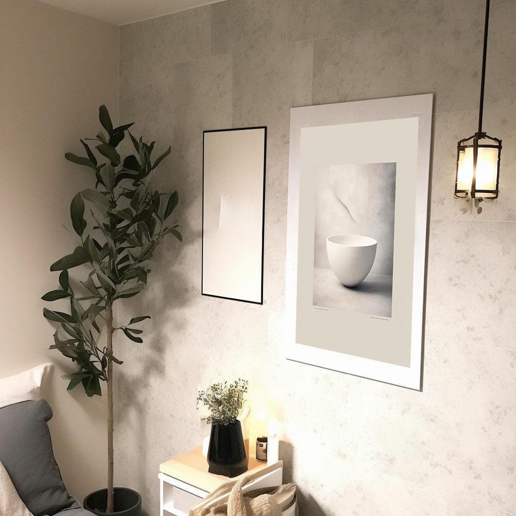 ウィスパーリングベールのアートポスター廊下配置イメージ