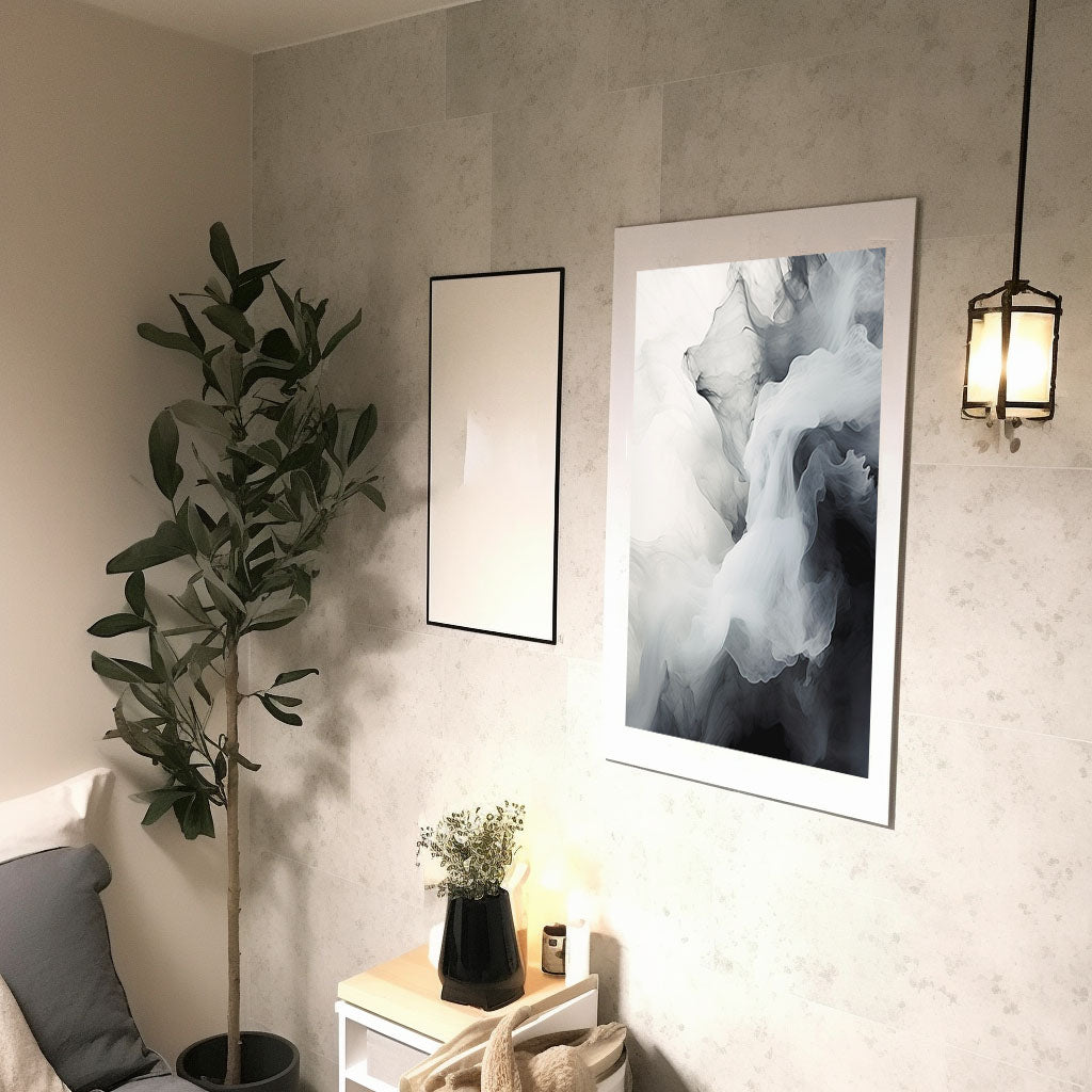 ウィスパーリングベールのアートポスター廊下配置イメージ