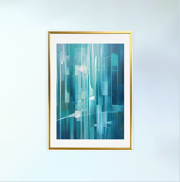 静寂のささやきのアートポスター金フレームあり