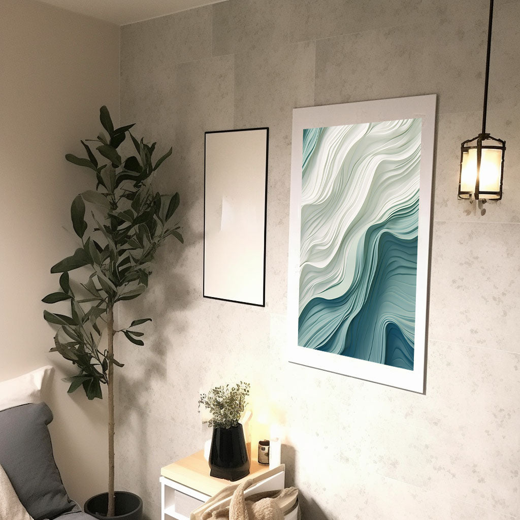 ウィスパーズ・オブ・トランキュリティのアートポスター廊下配置イメージ