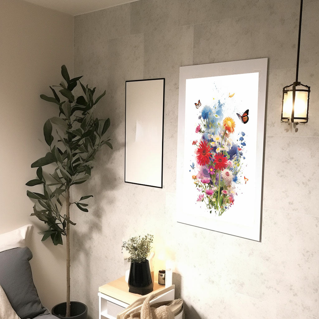 ワイルドフラワーメドウのアートポスター廊下配置イメージ