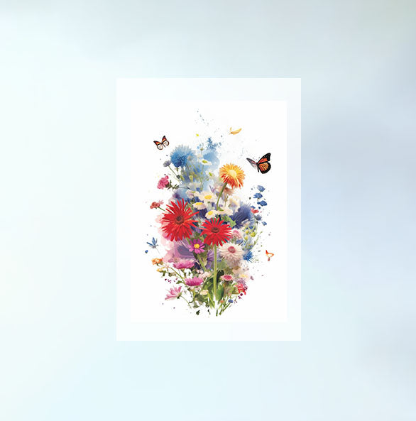 ワイルドフラワーメドウのアートポスター原画のみ設置イメージ