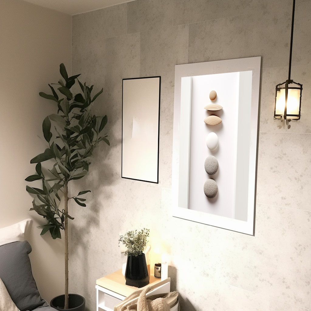 禅の庭のアートポスター廊下配置イメージ