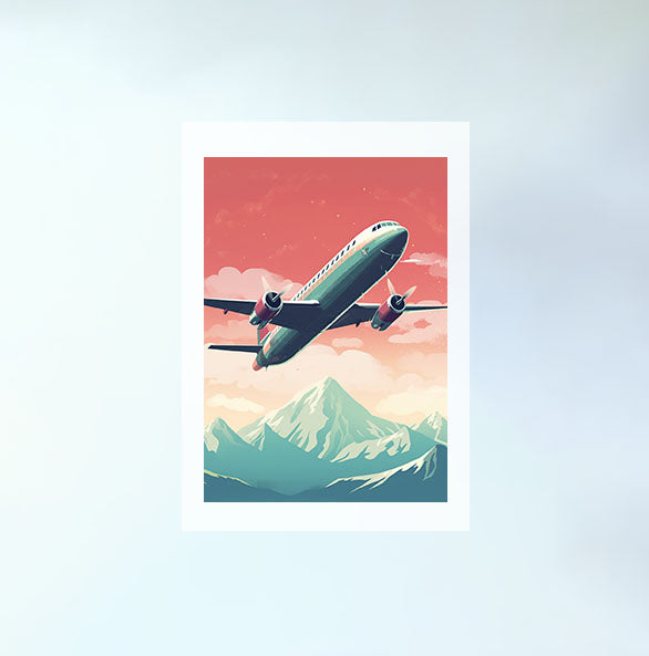 飛行機のアートポスター原画のみ設置イメージ