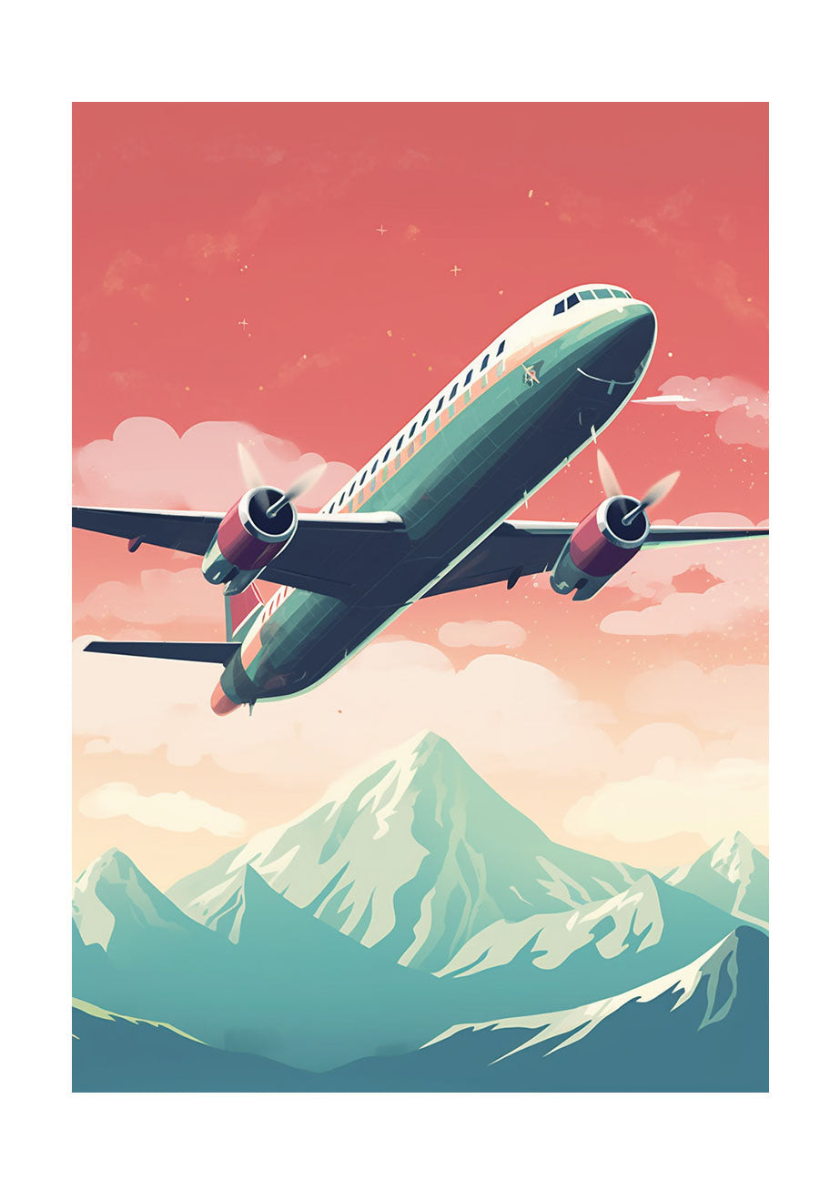 飛行機のアートポスター原画のみ