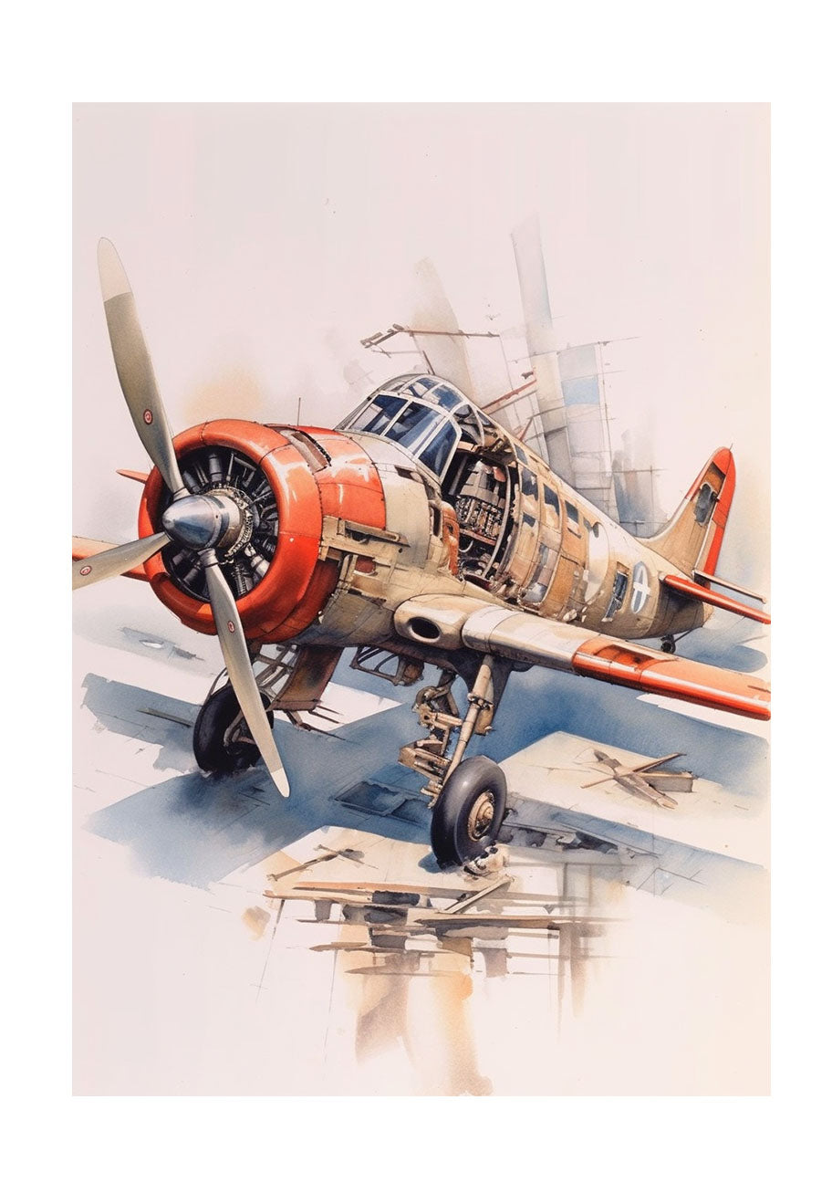 飛行機のアートポスター原画のみ