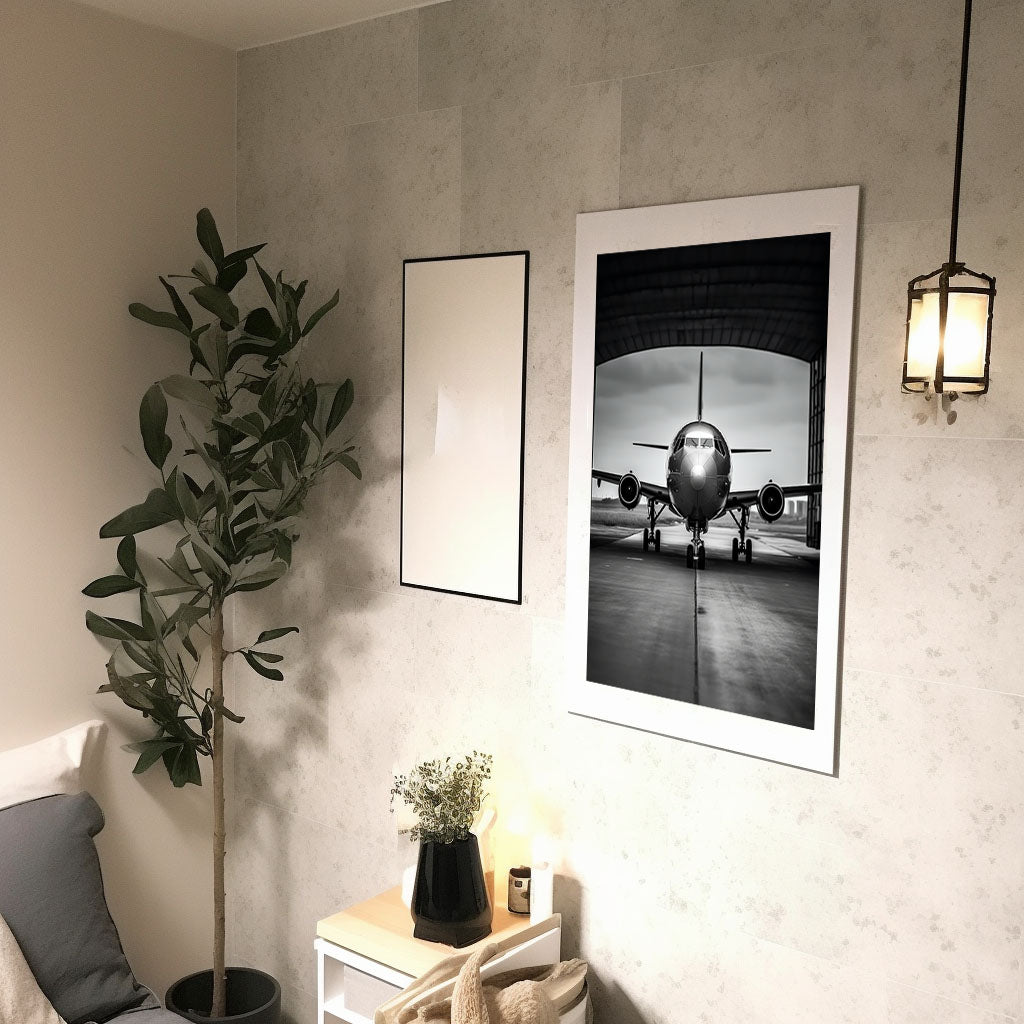 飛行機のアートポスター廊下配置イメージ