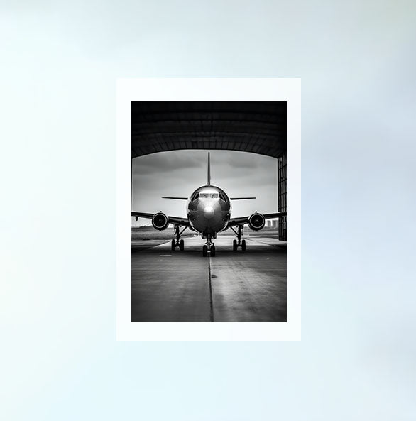 飛行機のアートポスター原画のみ設置イメージ