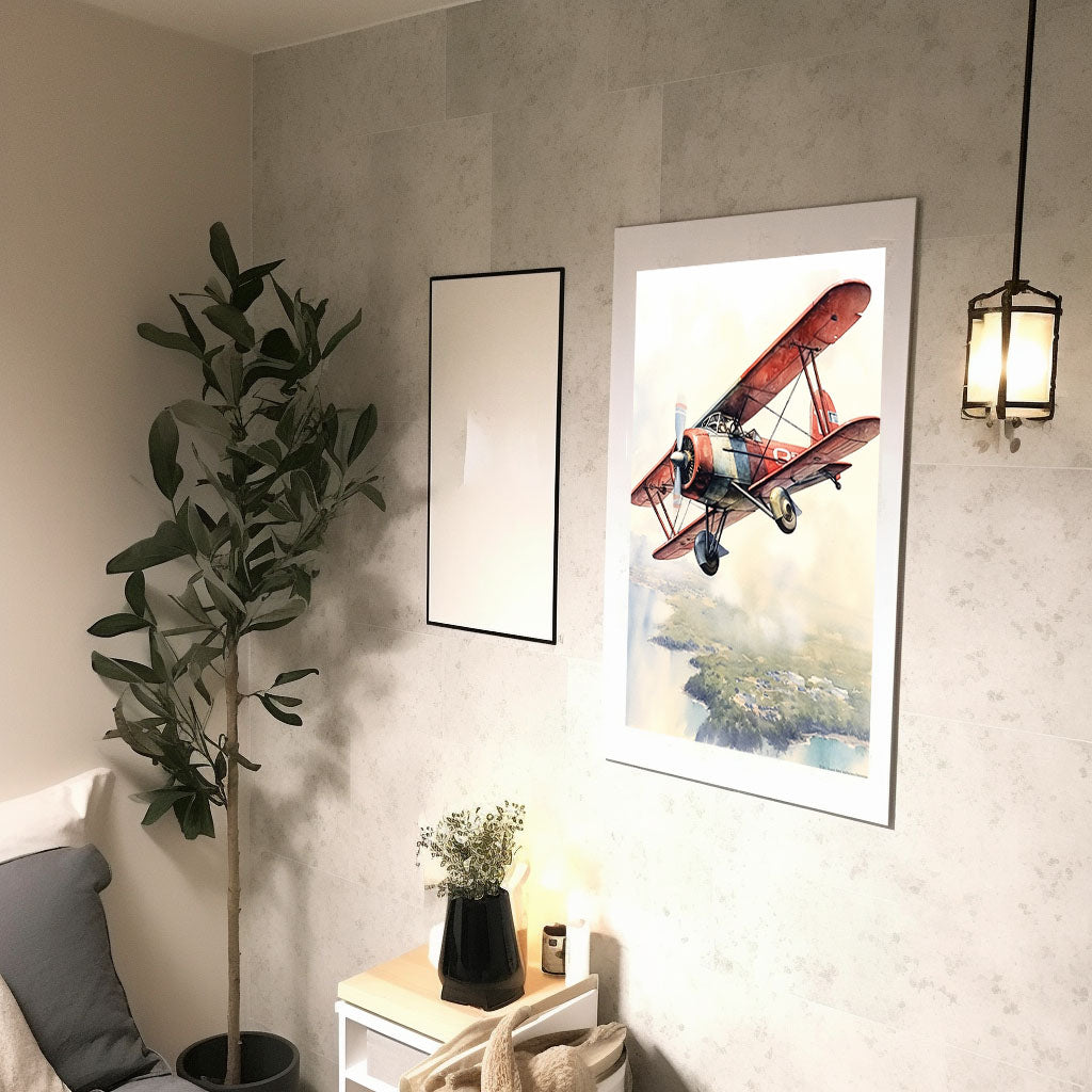 飛行機のアートポスター廊下配置イメージ