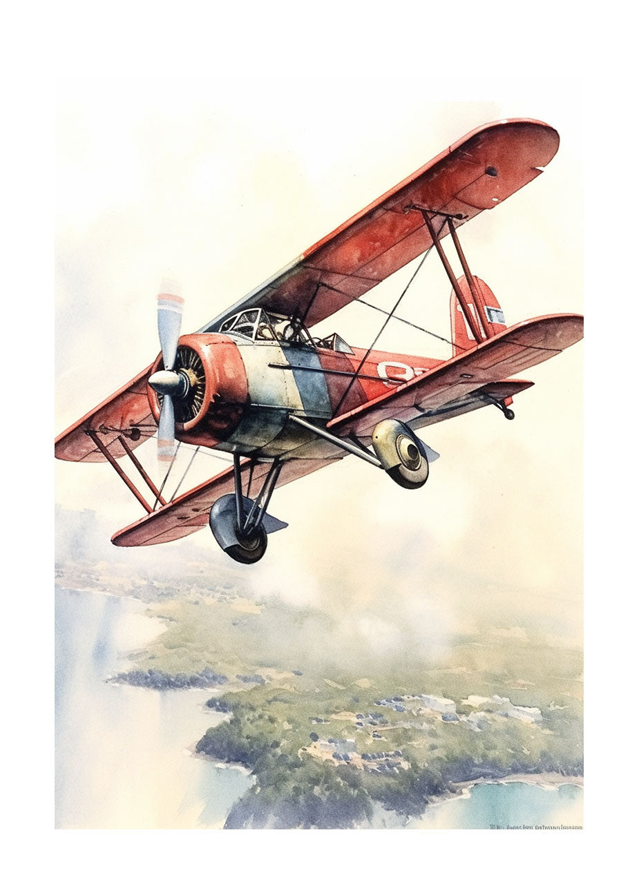 飛行機のアートポスター原画のみ