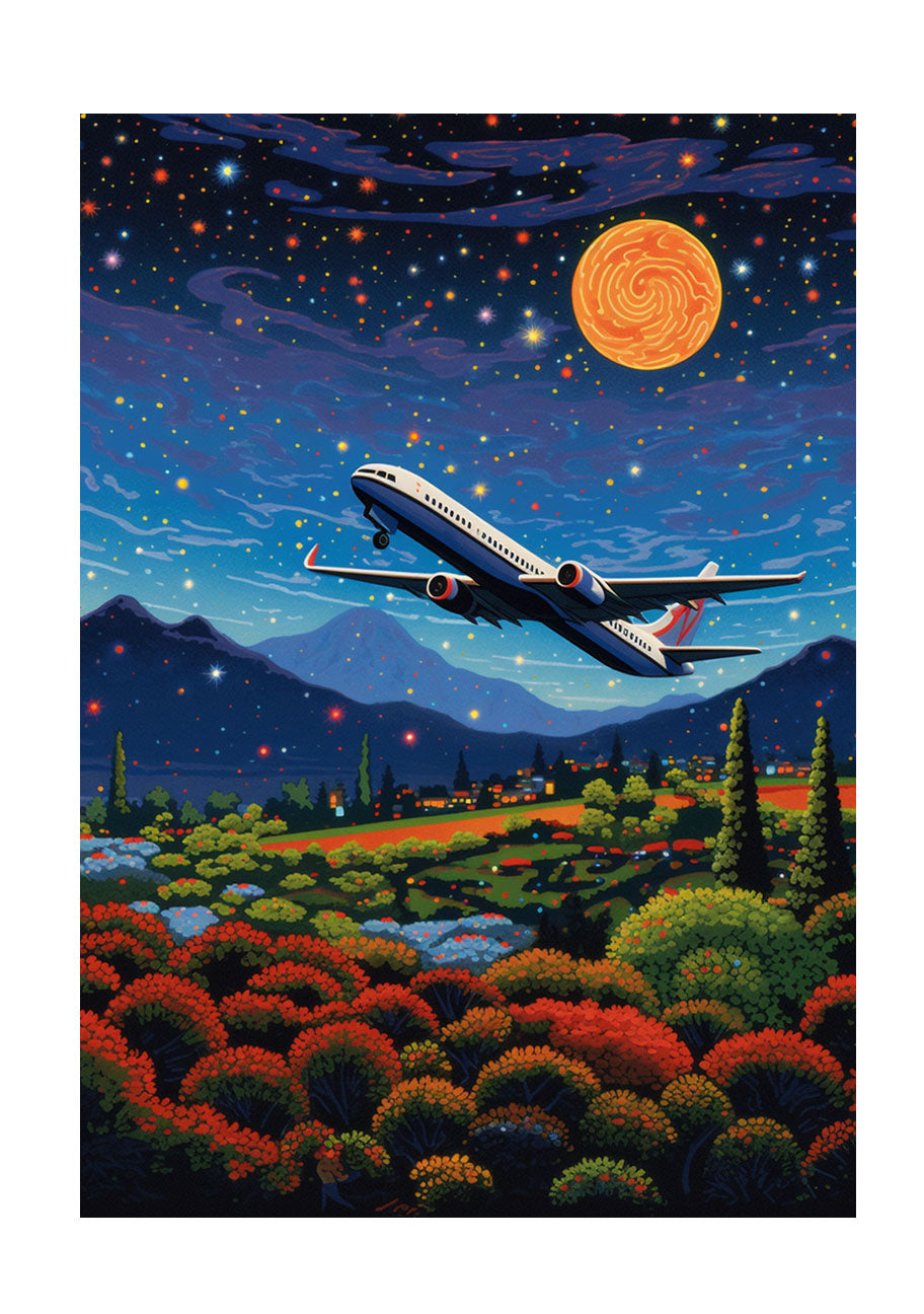 飛行機のアートポスター原画のみ