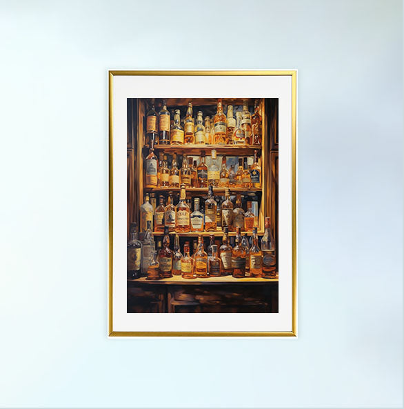 酒のアートポスター金フレームあり