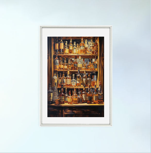 酒のアートポスター銀フレームあり