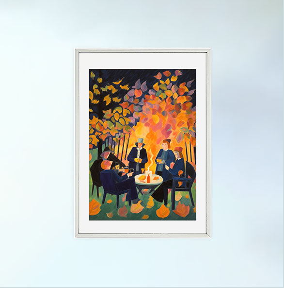 酒のアートポスター銀フレームあり