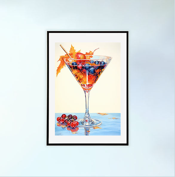 酒のアートポスター黒フレームあり