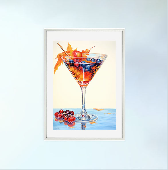 酒のアートポスター銀フレームあり