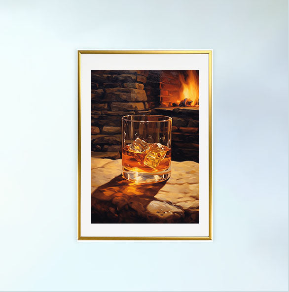 酒のアートポスター金フレームあり