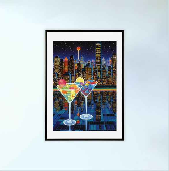 酒のアートポスター黒フレームあり