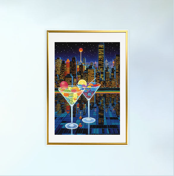 酒のアートポスター金フレームあり