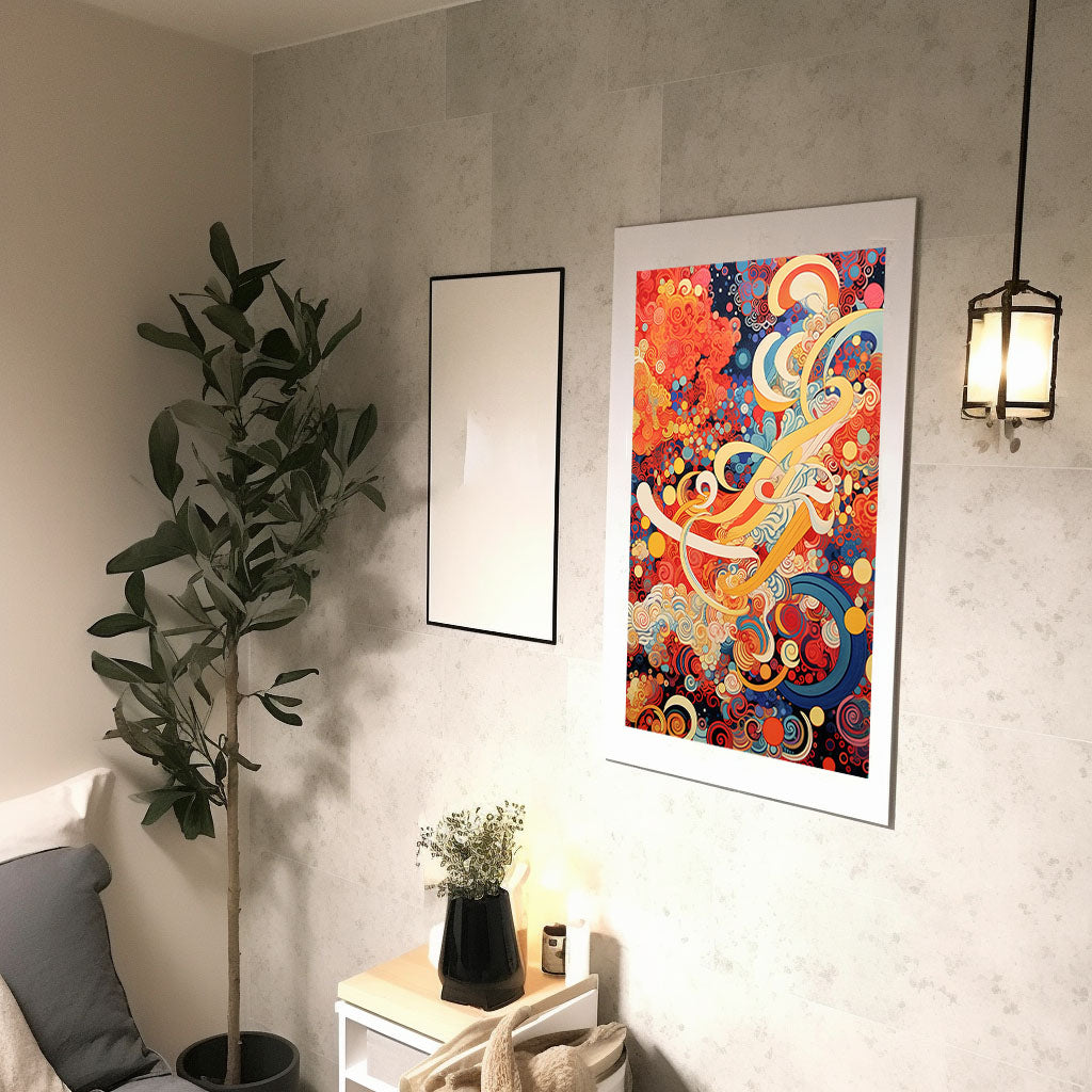 グラフィックのアートポスター廊下配置イメージ