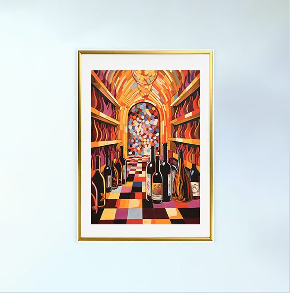 酒のアートポスター金フレームあり