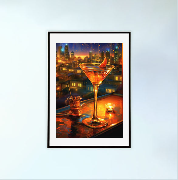 酒のアートポスター黒フレームあり