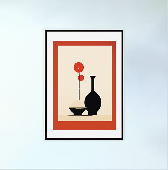 酒のアートポスター黒フレームあり