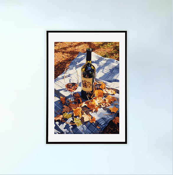 酒のアートポスター黒フレームあり