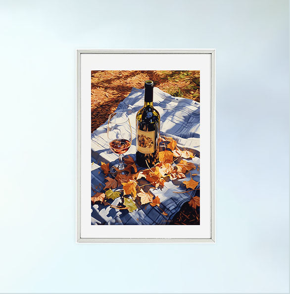 酒のアートポスター銀フレームあり