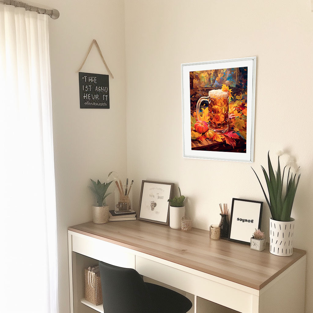 酒のアートポスター机配置イメージ