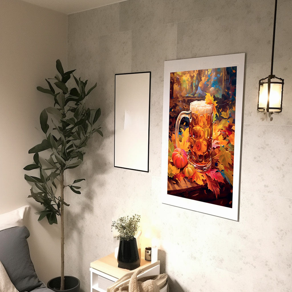 酒のアートポスター廊下配置イメージ