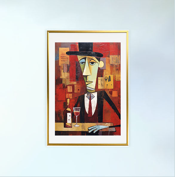 酒のアートポスター金フレームあり