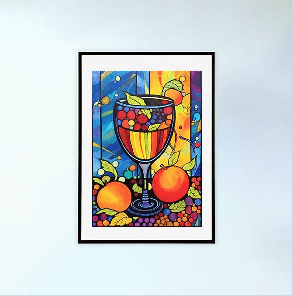 酒のアートポスター黒フレームあり