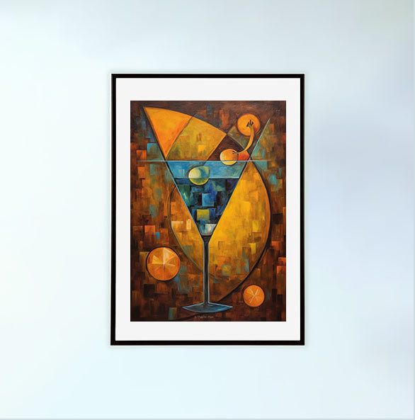 酒のアートポスター黒フレームあり