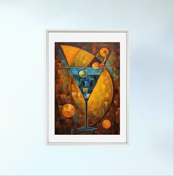 酒のアートポスター銀フレームあり