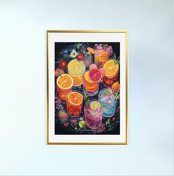 酒のアートポスター金フレームあり