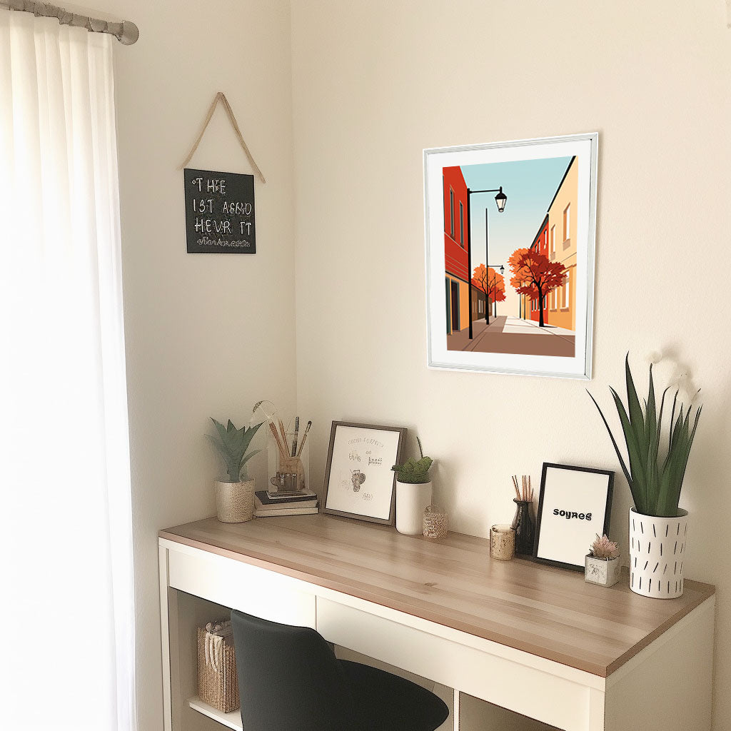 オルタナティブのアートポスター机配置イメージ