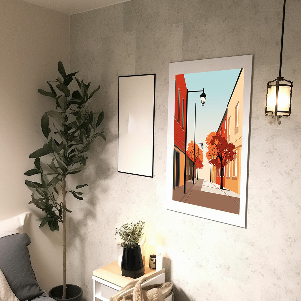 オルタナティブのアートポスター廊下配置イメージ