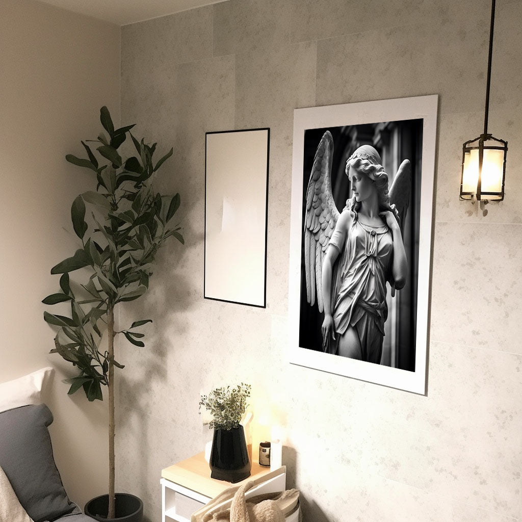 天使のアートポスター廊下配置イメージ