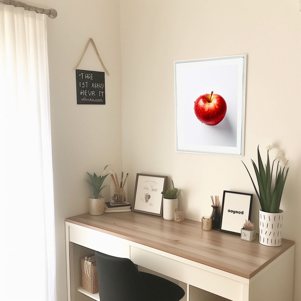 アップルのアートポスター机配置イメージ