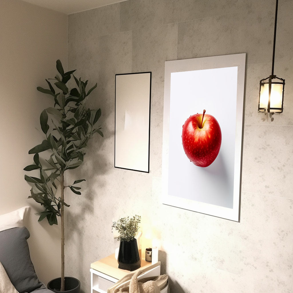 アップルのアートポスター廊下配置イメージ