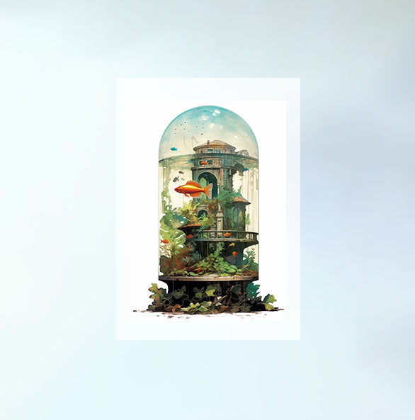 水族館のアートポスター原画のみ設置イメージ
